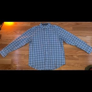Blue long sleeve Tommy Bahama button up